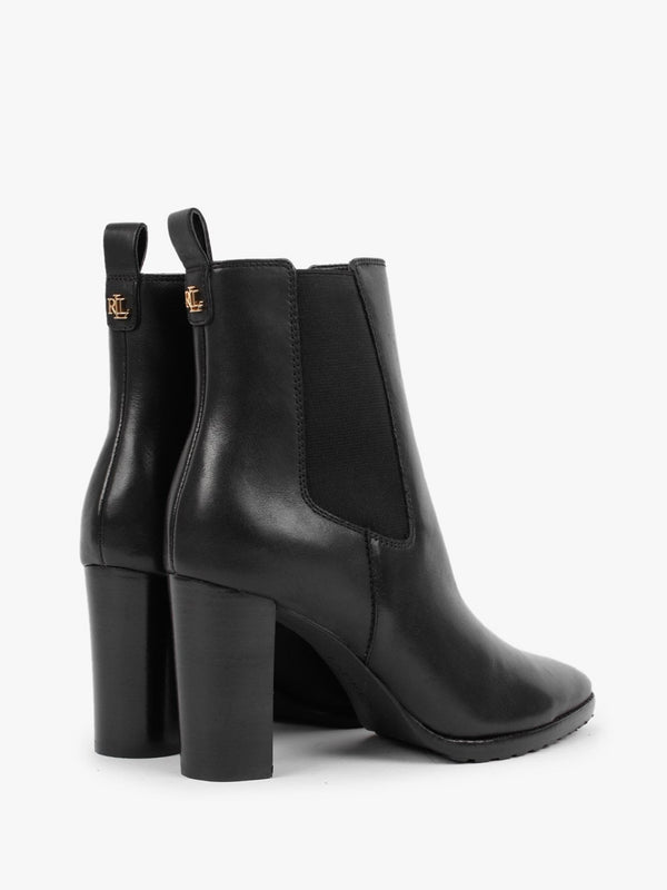 Mylah Black Leather Ankle Boots