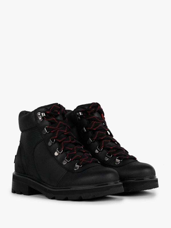 Lennox Black Leather Hiker STKD Waterproof Boots
