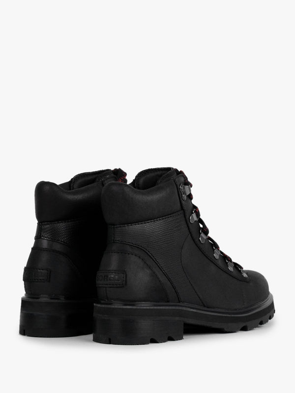 Lennox Black Leather Hiker STKD Waterproof Boots