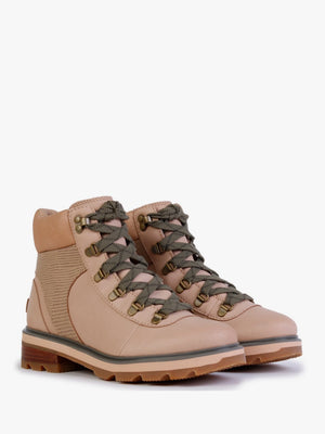 Lennox Canoe Stone Green Leather Hiker STKD Waterproof Boots