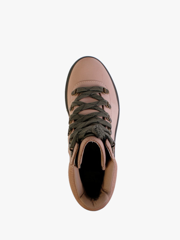 Lennox Canoe Stone Green Leather Hiker STKD Waterproof Boots