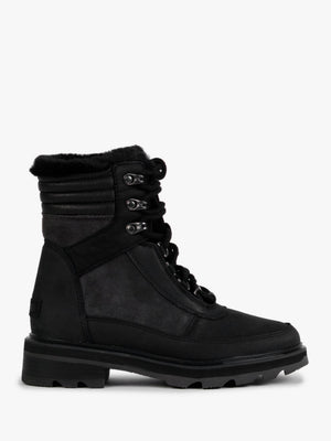 Lennox Lace Cosy STKD Jet Black Waterproof Boots