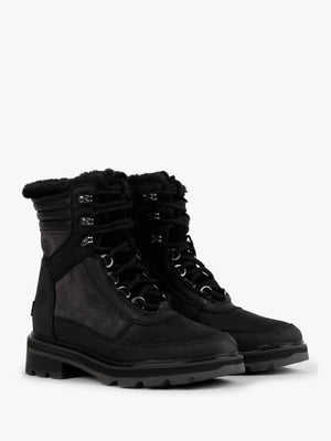 Lennox Lace Cosy STKD Jet Black Waterproof Boots