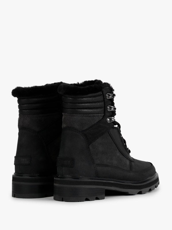 Lennox Lace Cosy STKD Jet Black Waterproof Boots