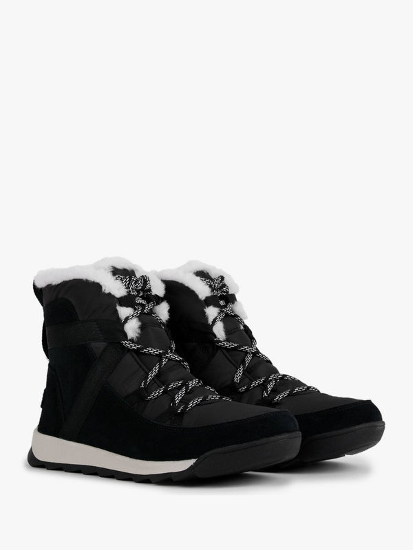 Whitney II Fluffy Black Suede Shearling Boots