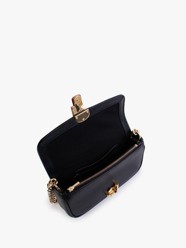 The Mini Black Leather Shoulder Bag