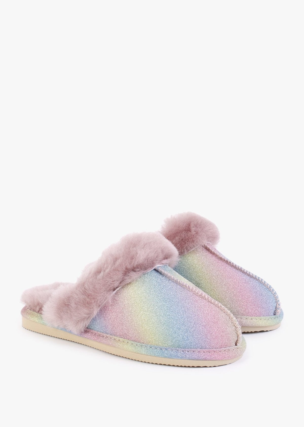 Soglit Multicoloured Sheepskin Slippers