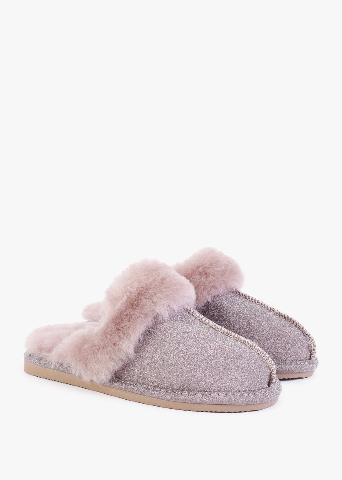 Soglit Lilac Sheepskin Slippers