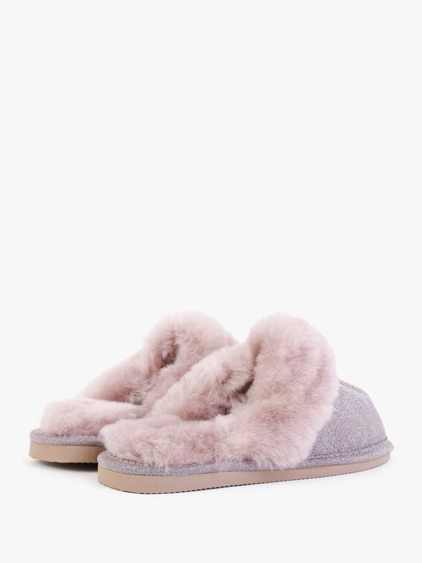 Soglit Lilac Sheepskin Slippers