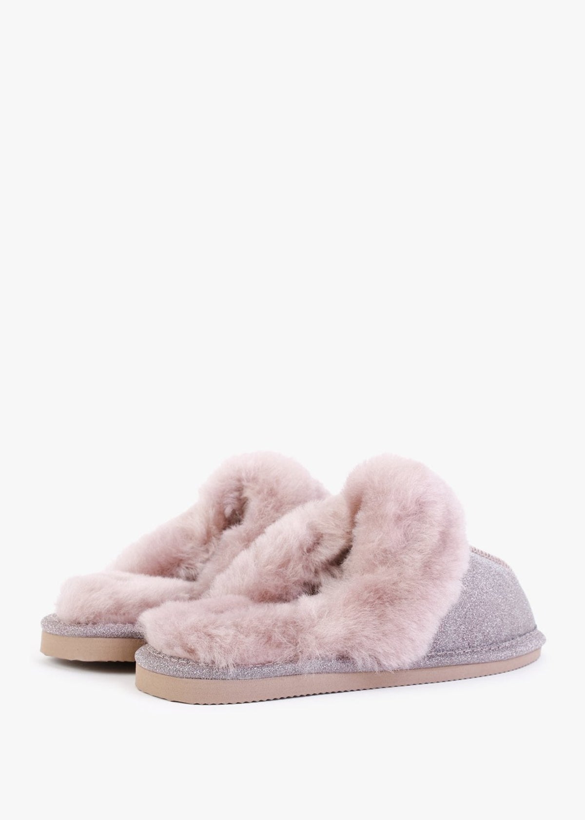 Soglit Lilac Sheepskin Slippers