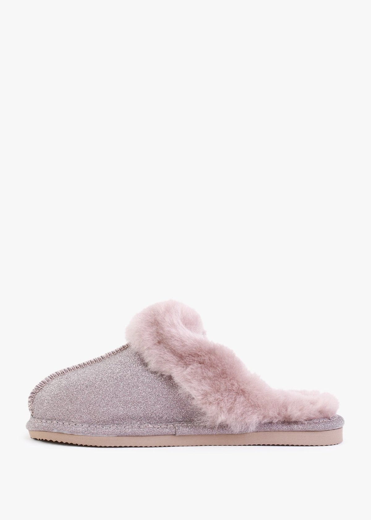 Soglit Lilac Sheepskin Slippers