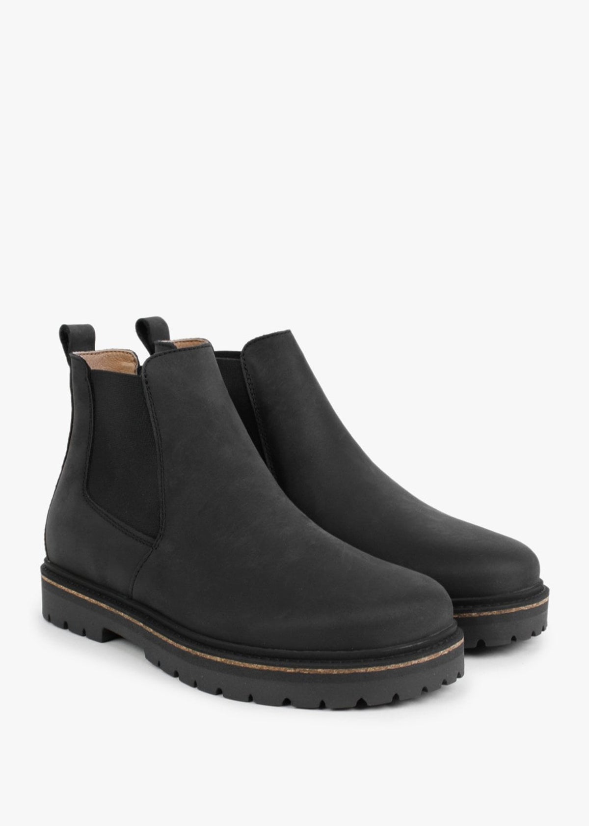 Stalon II Black Waxy Nubuck Leather Chelsea Boots