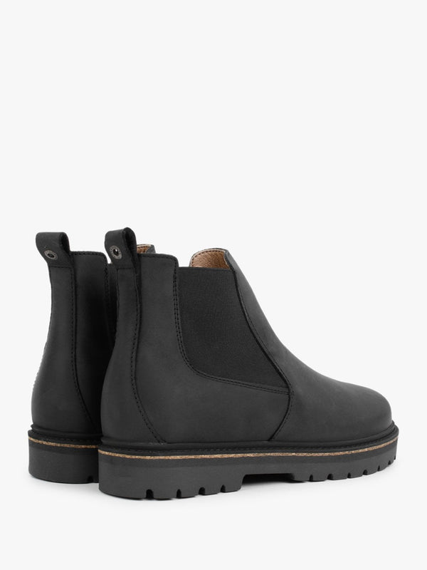 Stalon II Black Waxy Nubuck Leather Chelsea Boots