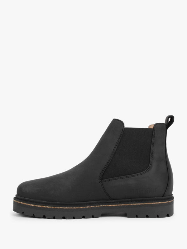 Stalon II Black Waxy Nubuck Leather Chelsea Boots