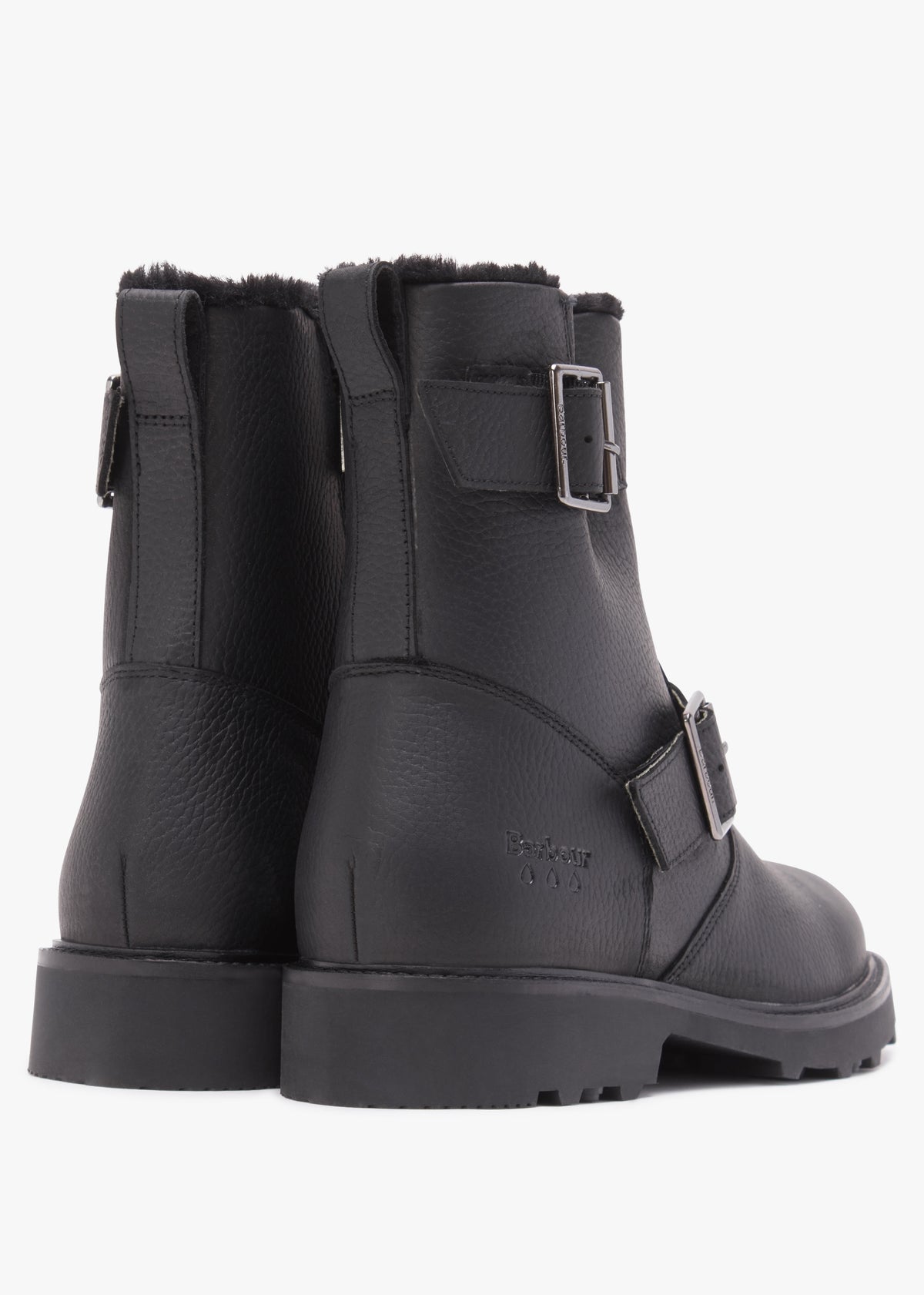 Derwent Black Leather Biker Ankle Boots
