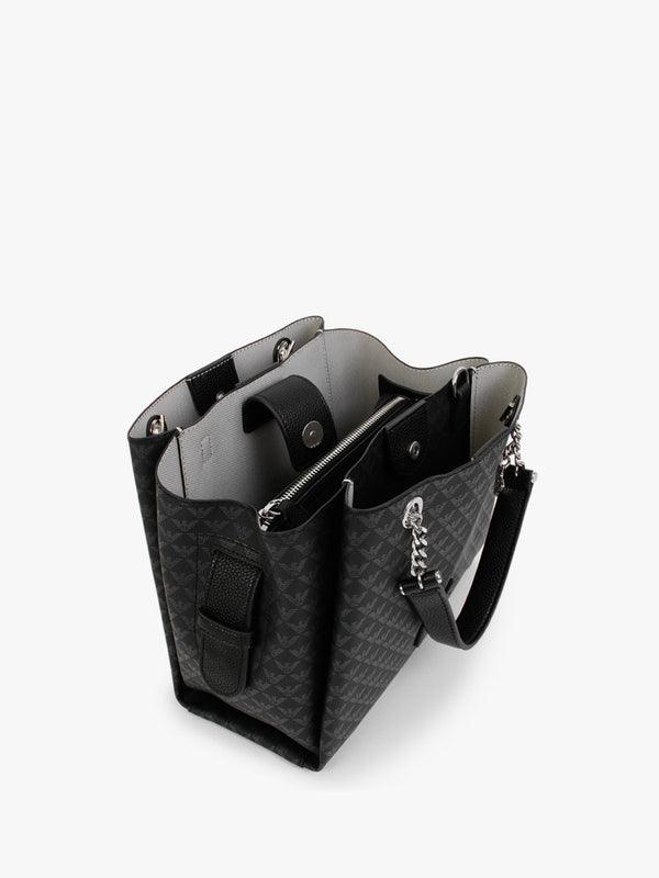 Eagle Black Repeat Logo Tote Bag
