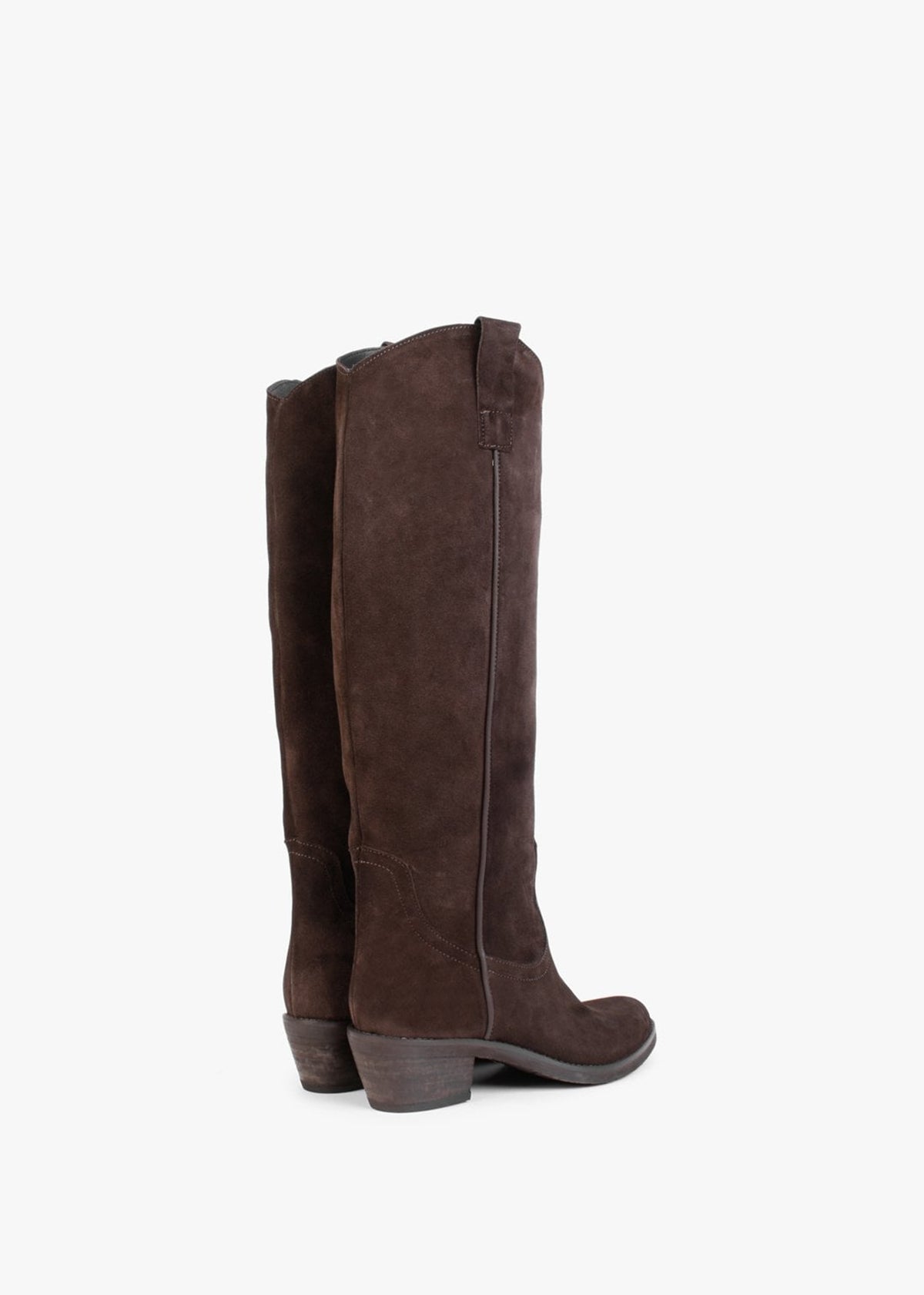 Kermax Brown Suede Western Knee Boots