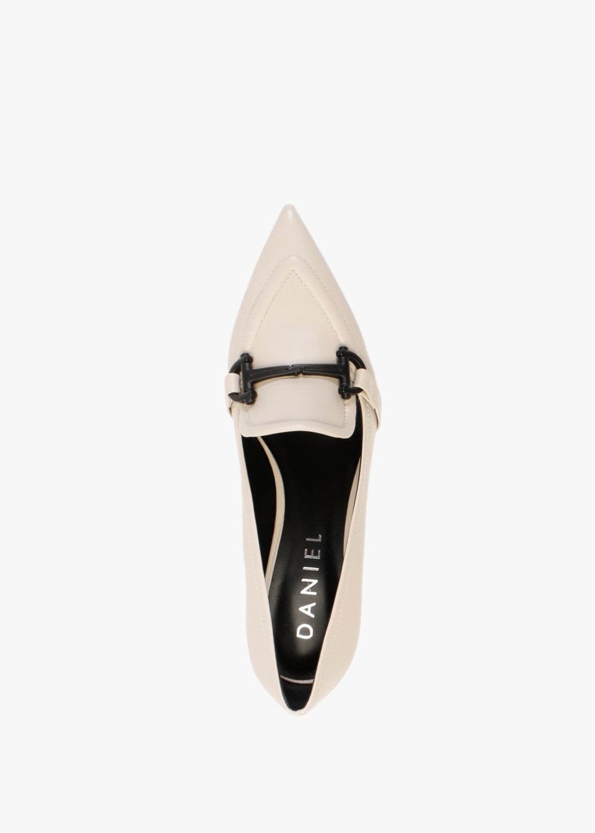 Nobuck Beige Leather Kitten Heel Court Shoes