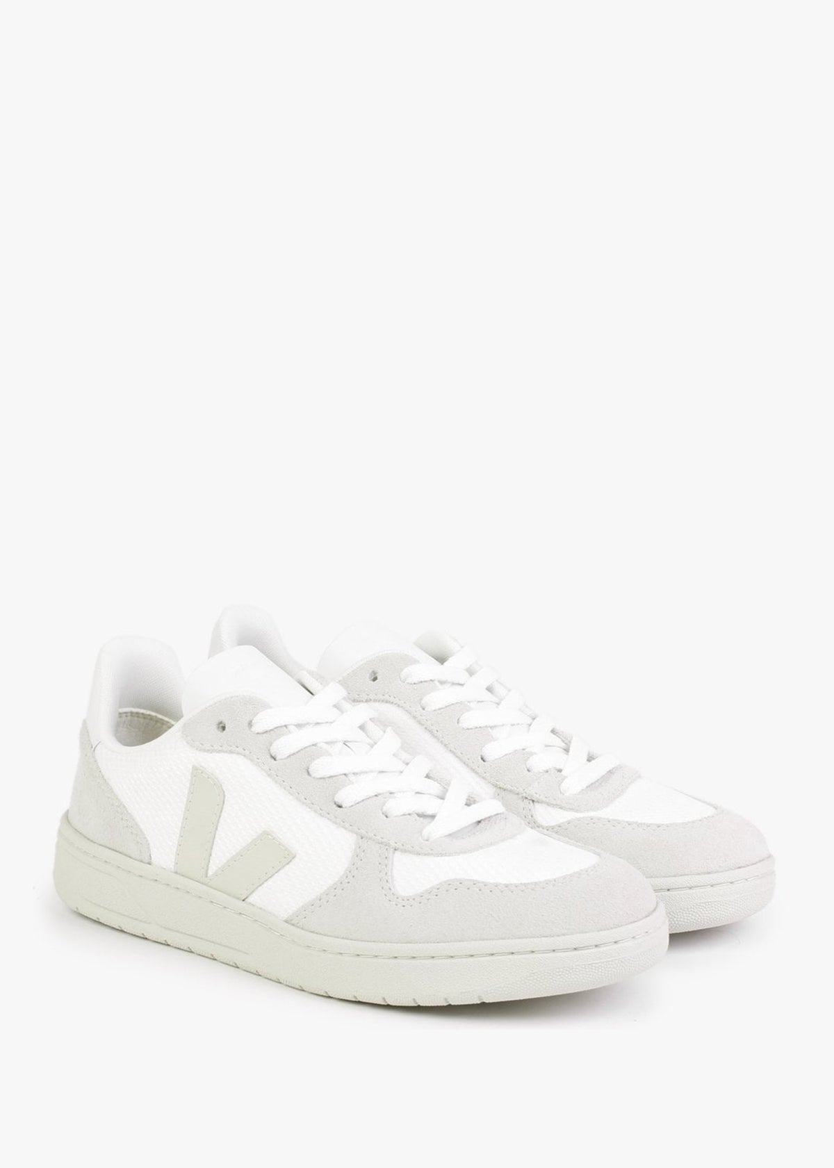V-10 Leather White Natural Pierre Trainers