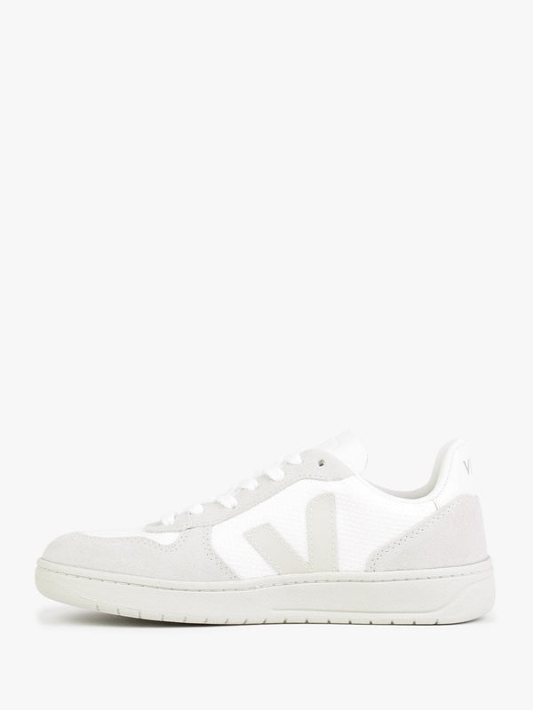 V-10 Leather White Natural Pierre Trainers