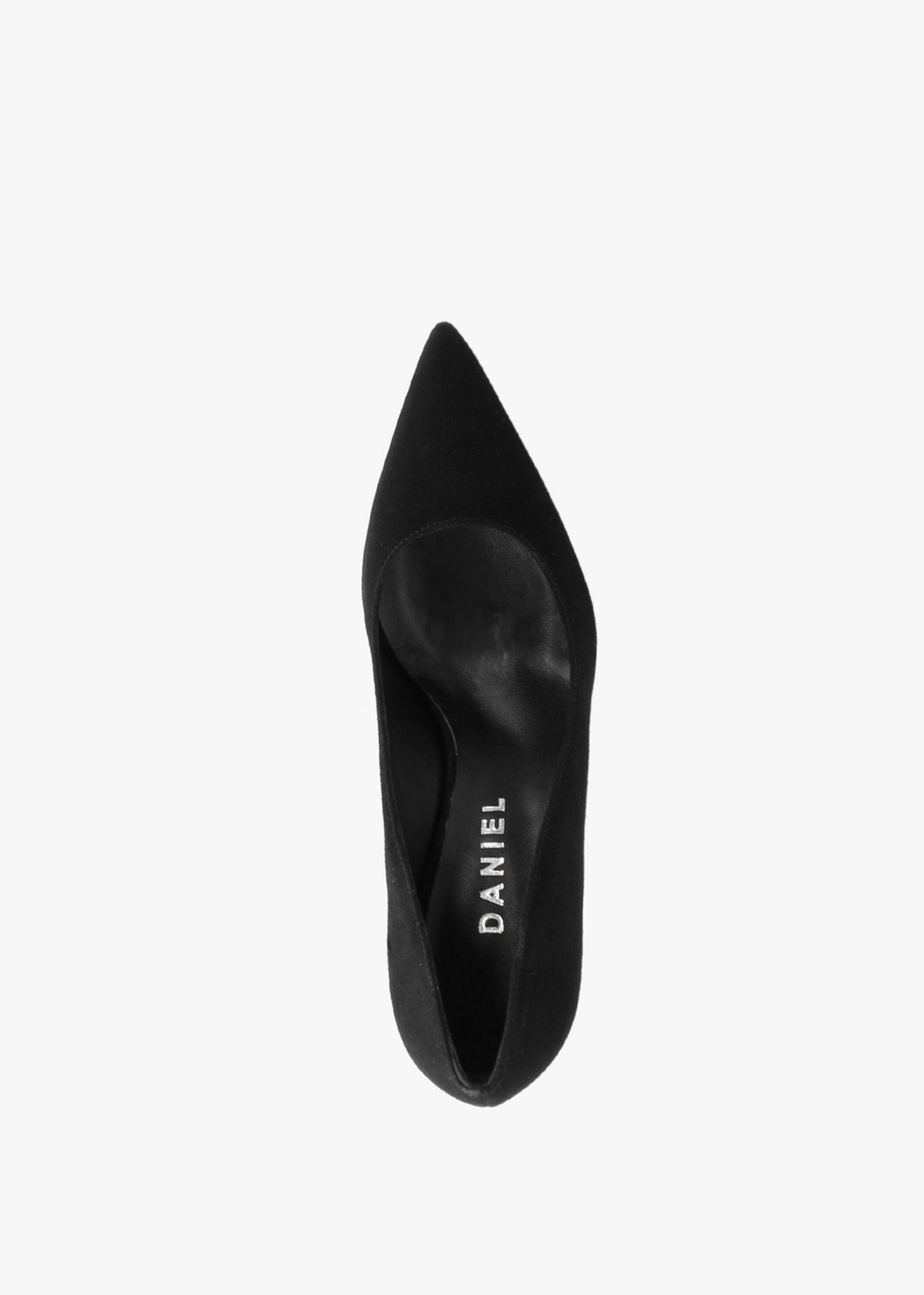 Acourt Black Suede High Heel Court Shoes