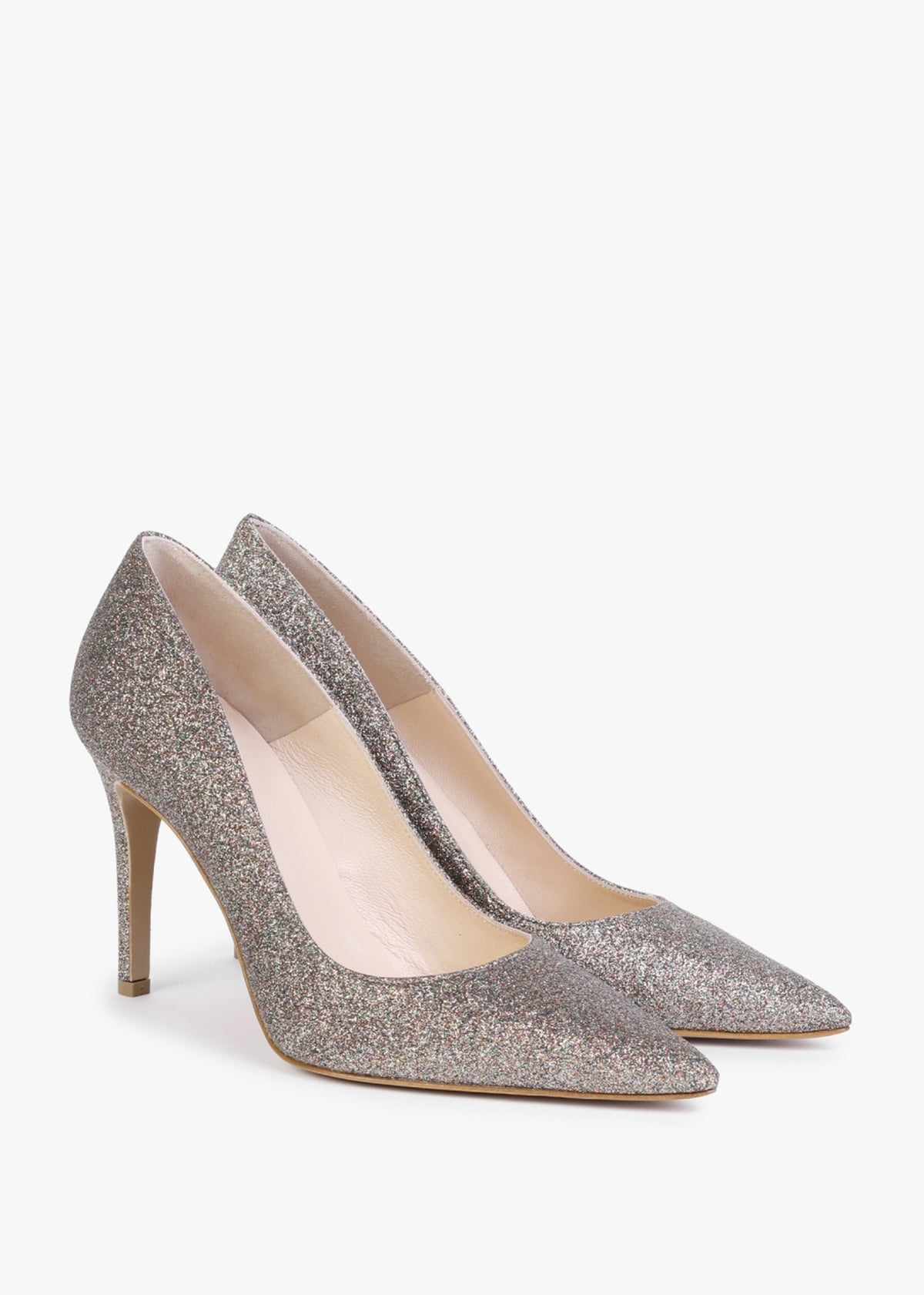 Acourt Multicoloured Glitter High Heel Court Shoes