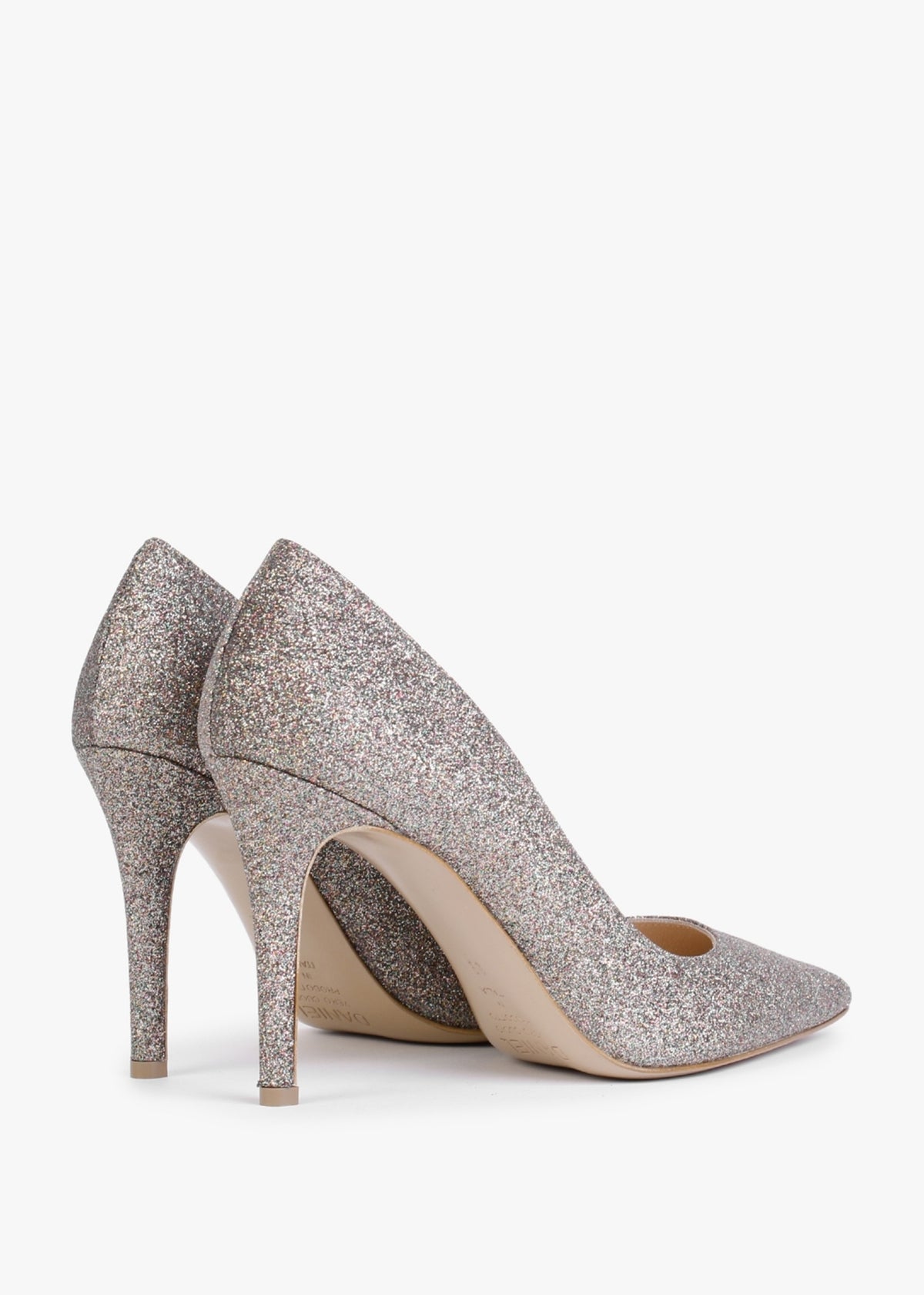 Acourt Multicoloured Glitter High Heel Court Shoes