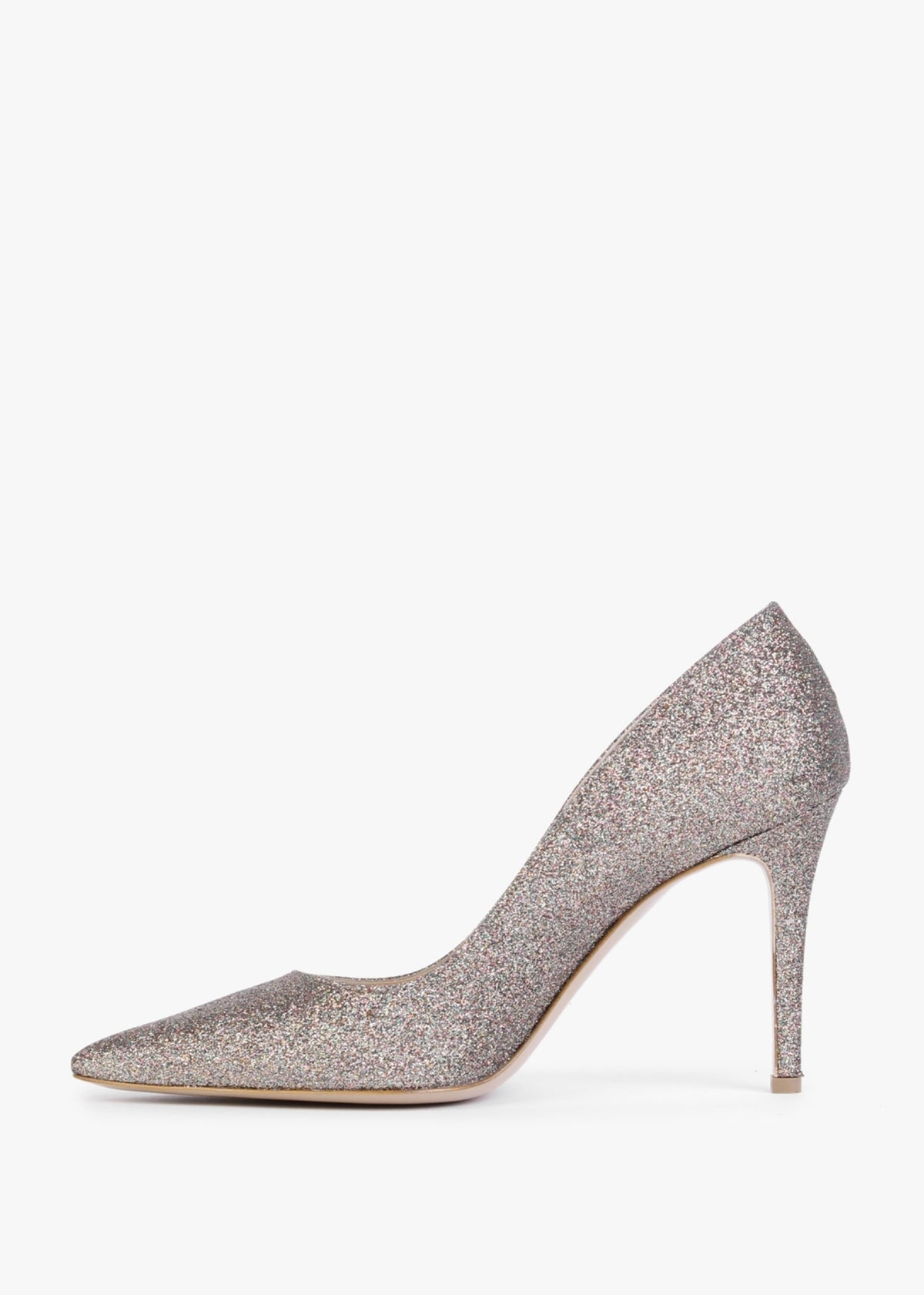 Acourt Multicoloured Glitter High Heel Court Shoes