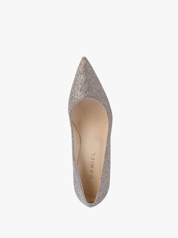 Acourt Multicoloured Glitter High Heel Court Shoes