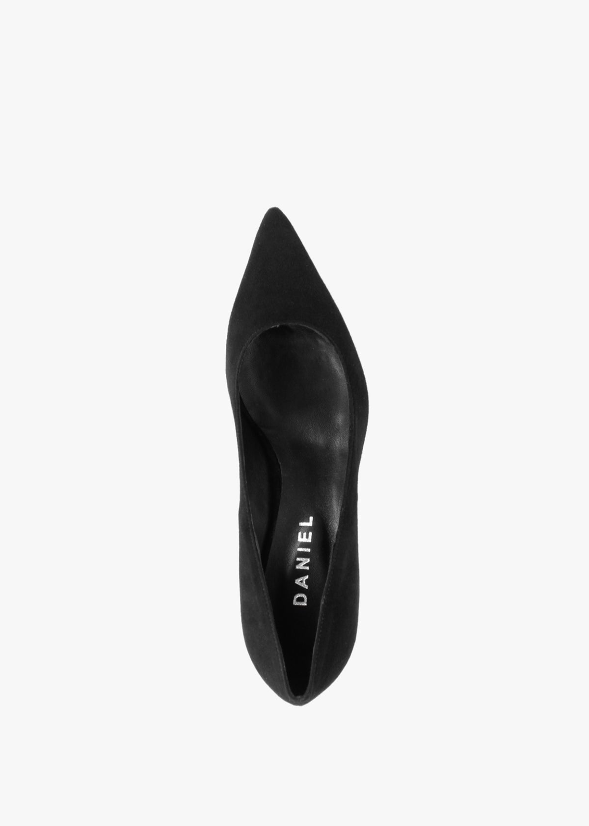 Acourt Black Suede Mid Heel Court Shoes