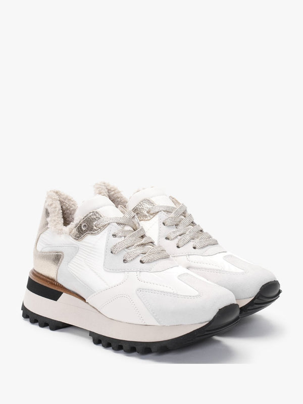 Bisque Cream Suede Mix Trainers