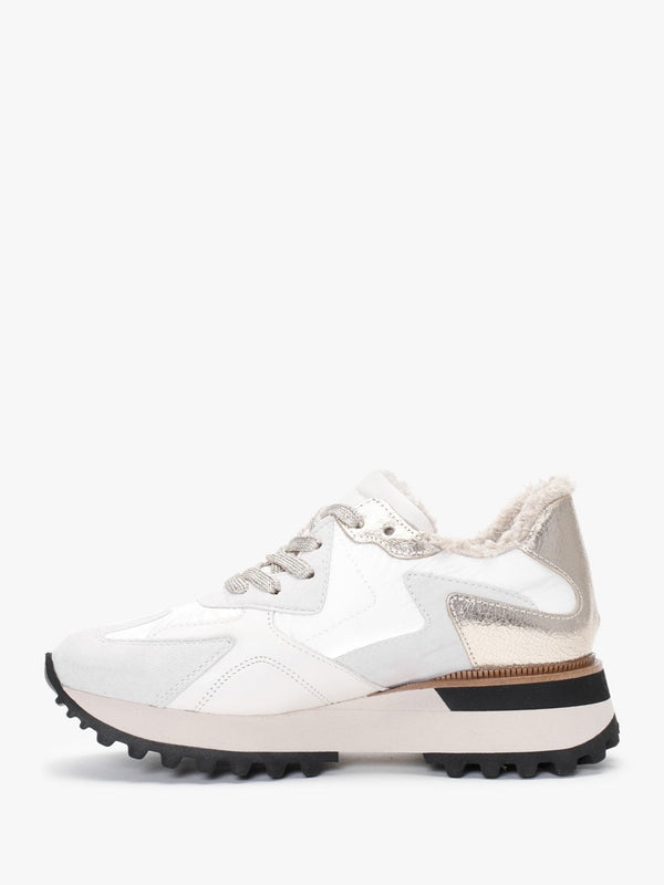 Bisque Cream Suede Mix Trainers