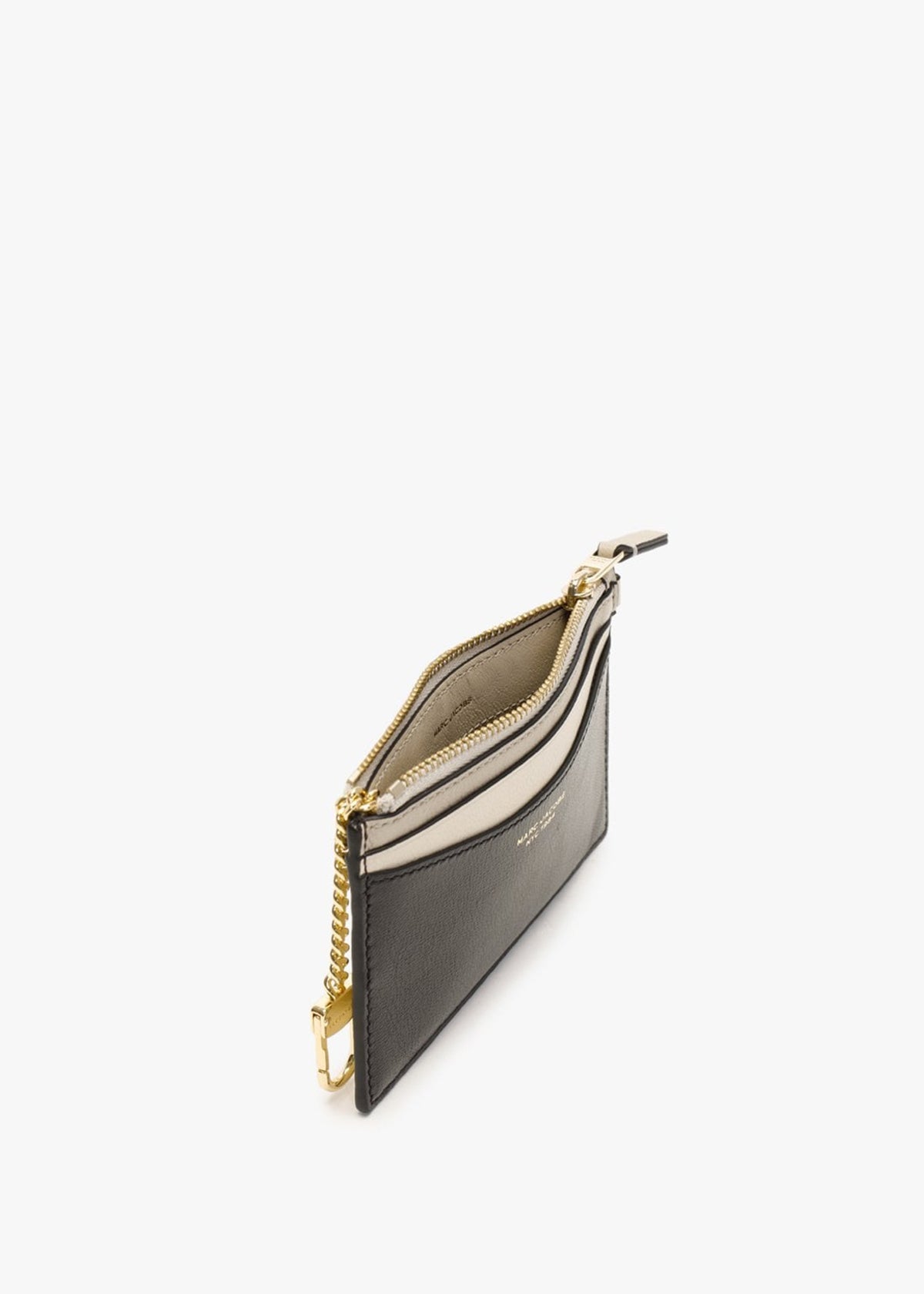 The Slim 84 Colourblock Top Zip Black Multi Leather Wristlet Wallet