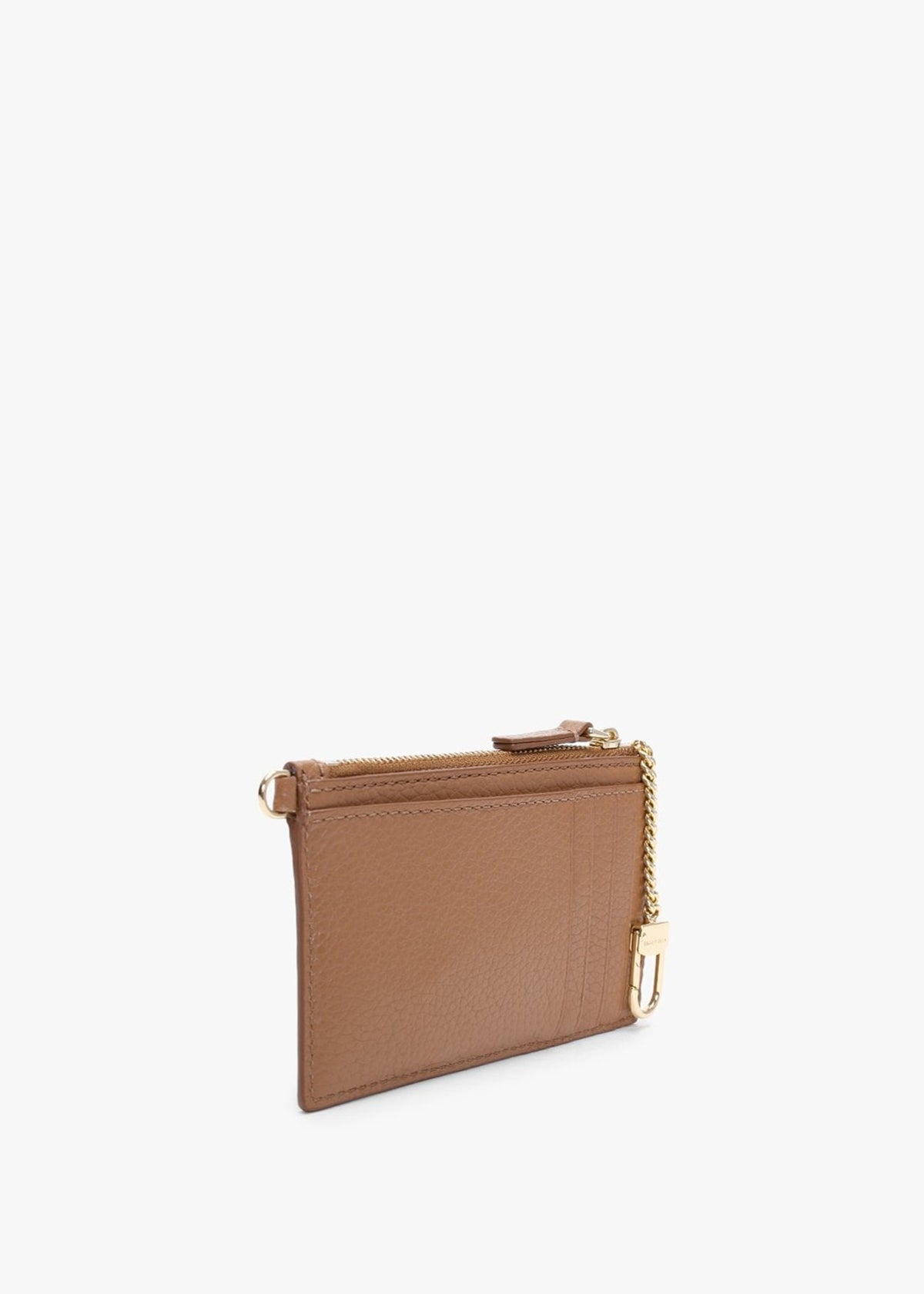 The Leather Top Zip Argan Oil Wristlet Wallet
