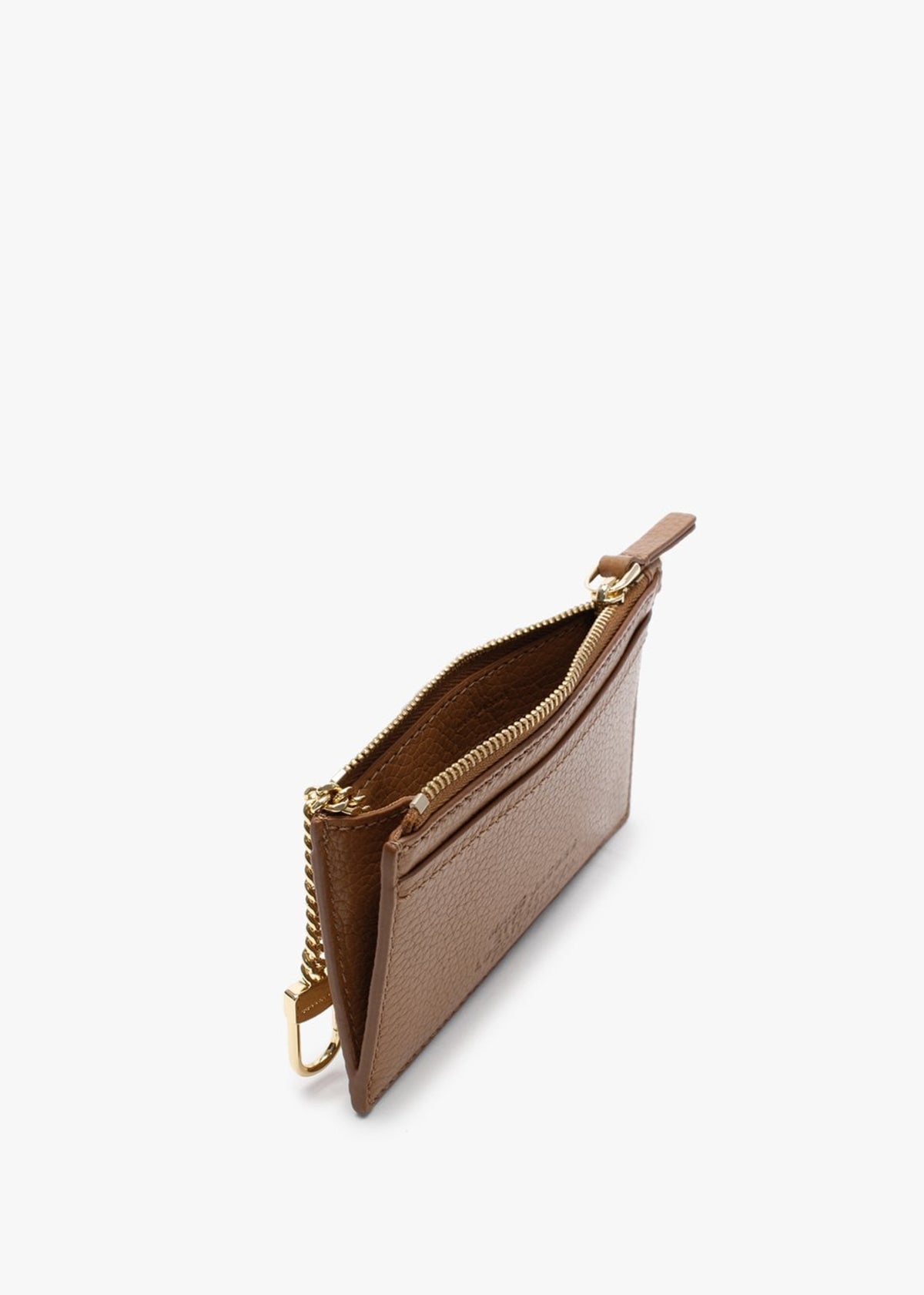 The Leather Top Zip Argan Oil Wristlet Wallet