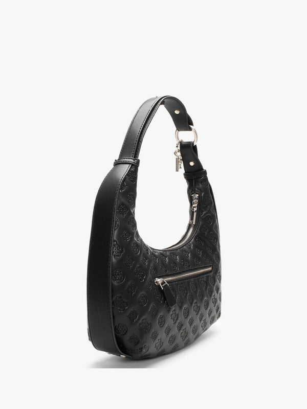 La Femme Black Logo Hobo Bag