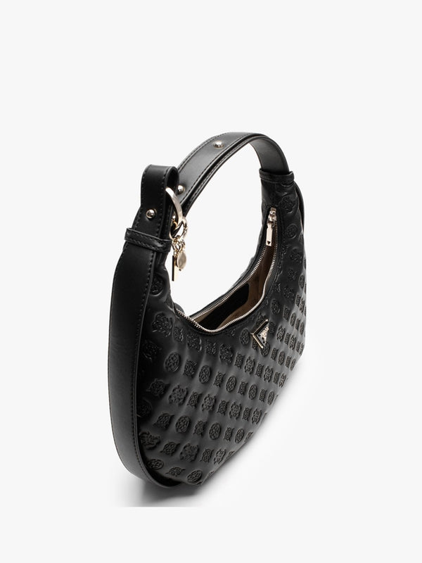 La Femme Black Logo Hobo Bag