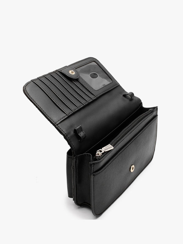 La Femme Signature Black Phone Cross-Body