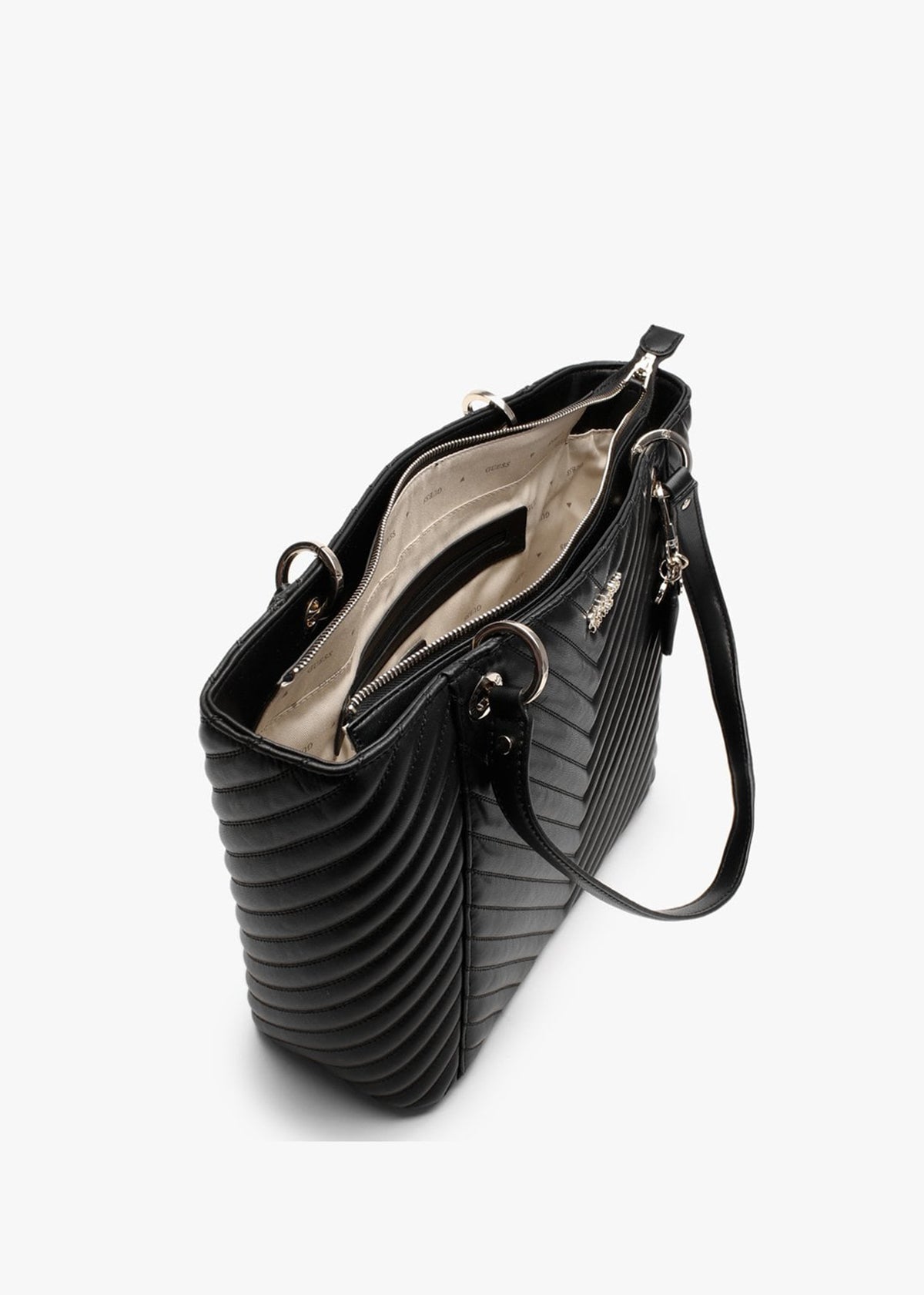 Noelle Chevron Elite Black Tote Bag