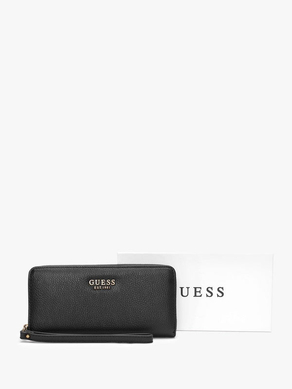 Large Zed Signature Black Zip Around Wallet