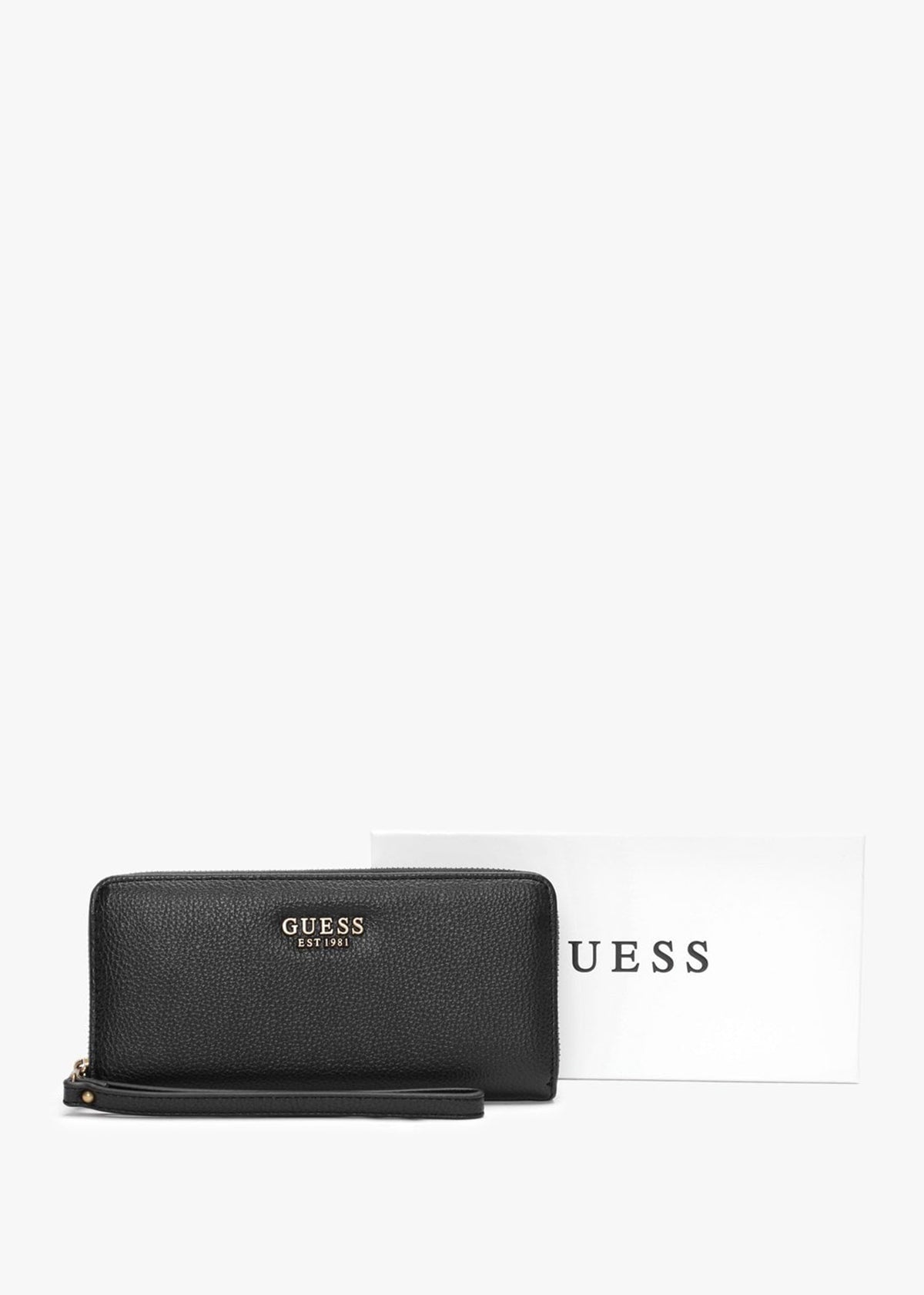 Large Zed Signature Black Zip Around Wallet