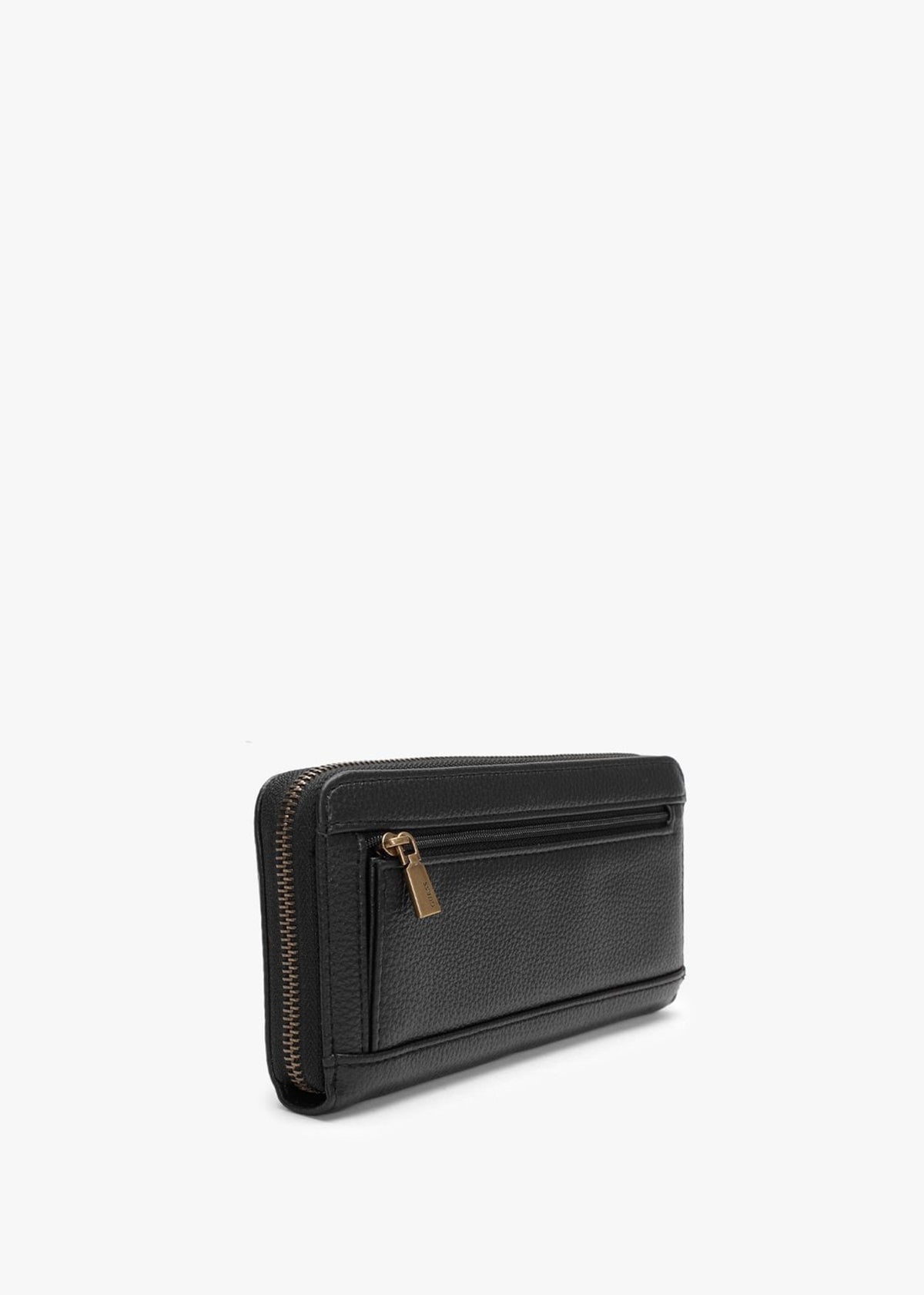 Large Zed Signature Black Zip Around Wallet