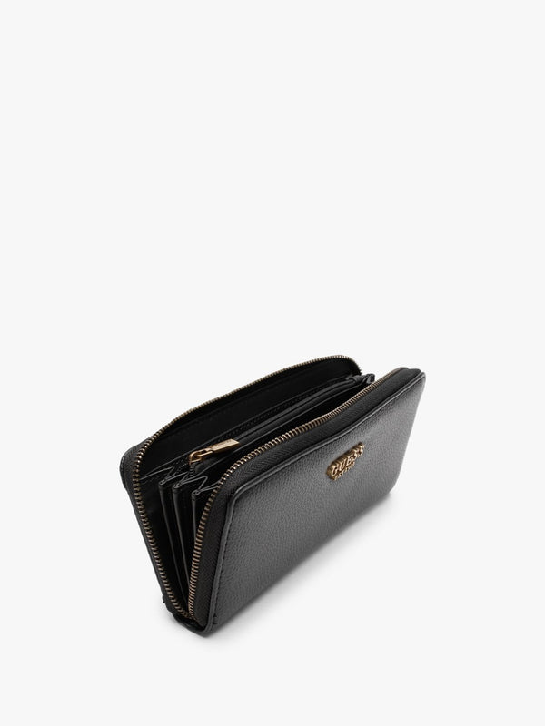 Large Zed Signature Black Zip Around Wallet