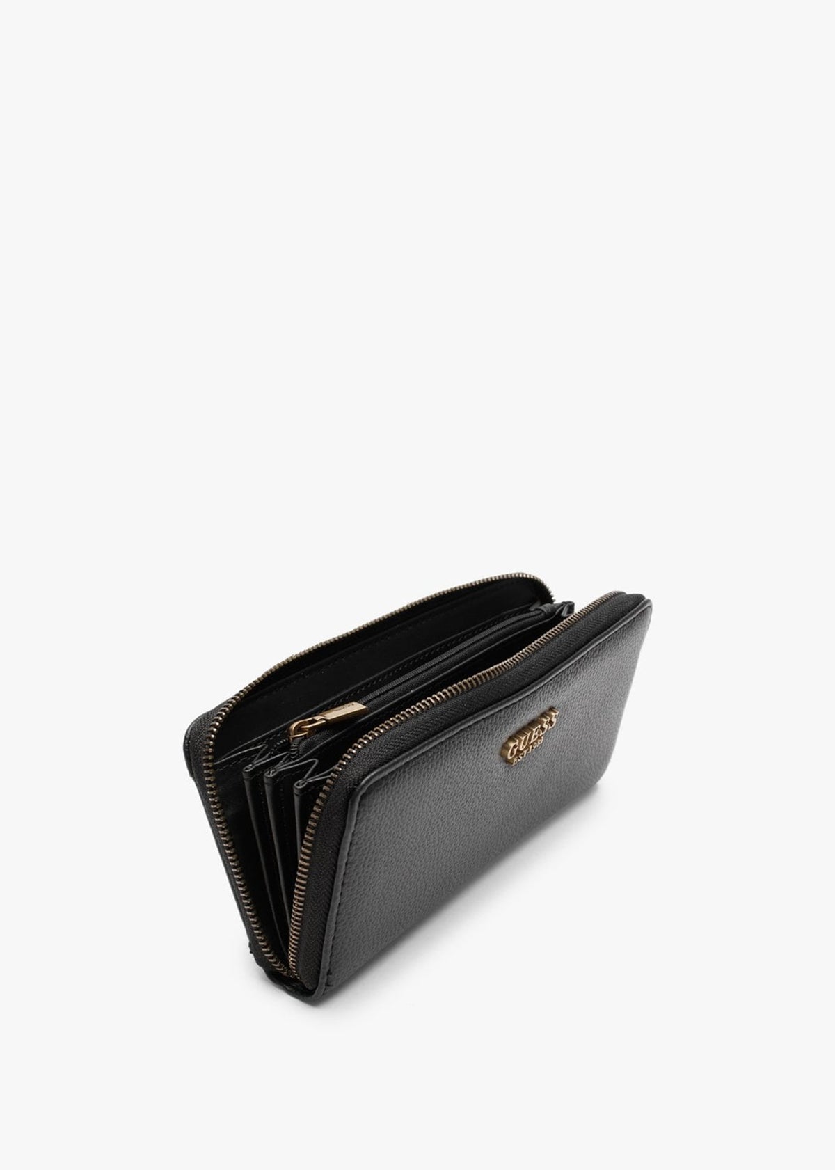 Large Zed Signature Black Zip Around Wallet
