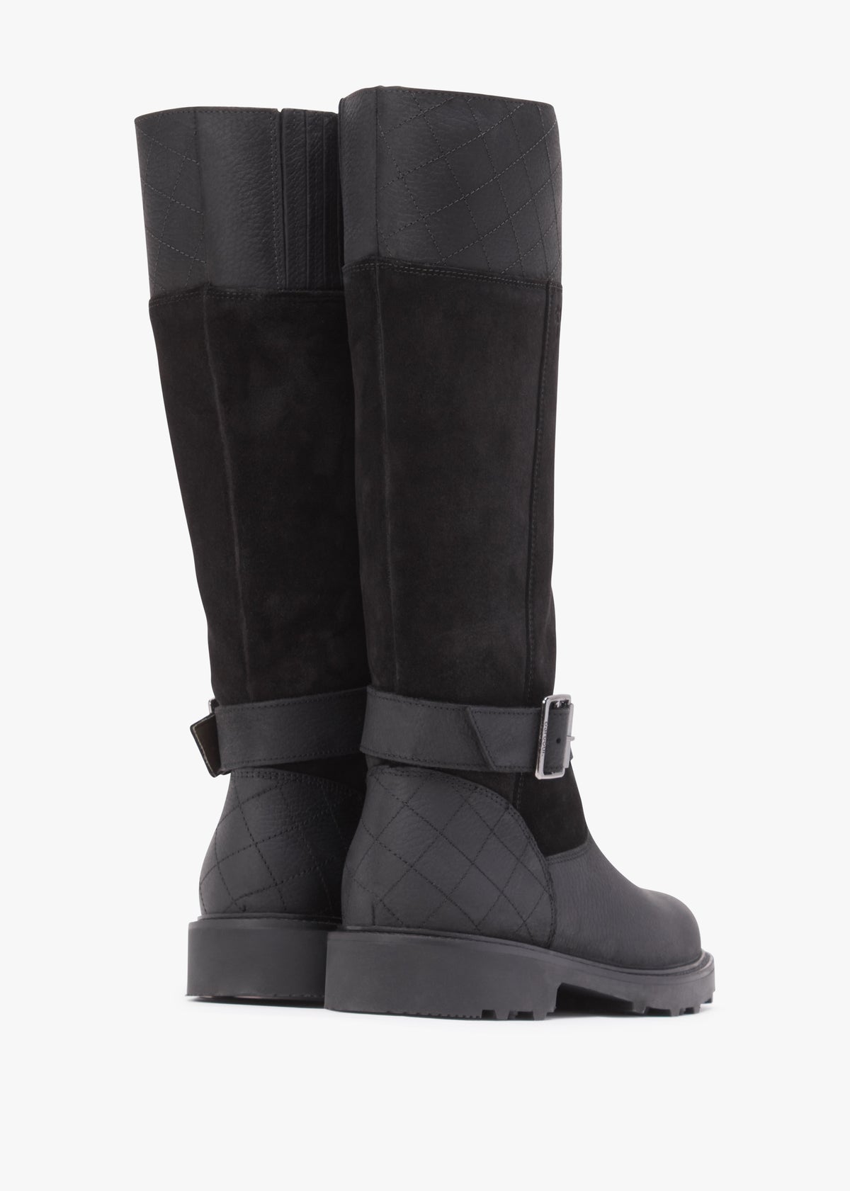 Fareham Black Leather Knee High Boots