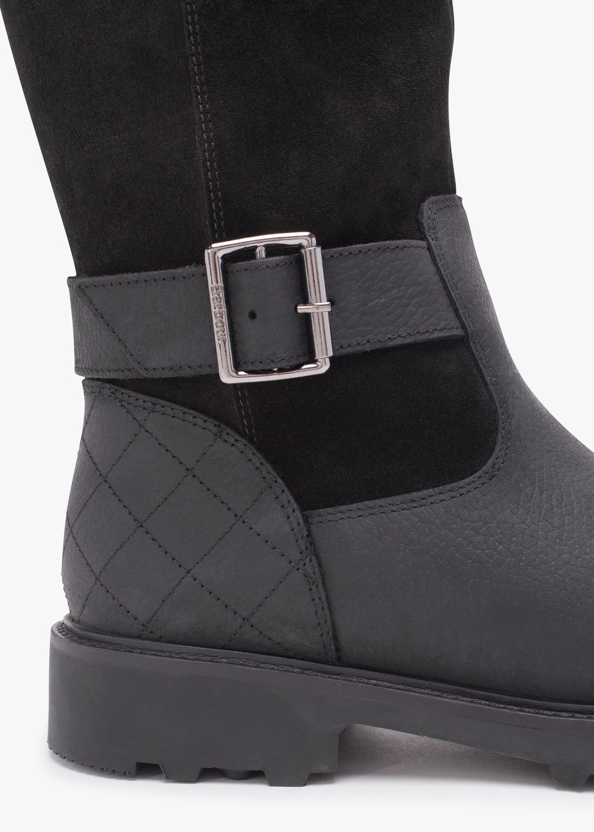 Fareham Black Leather Knee High Boots