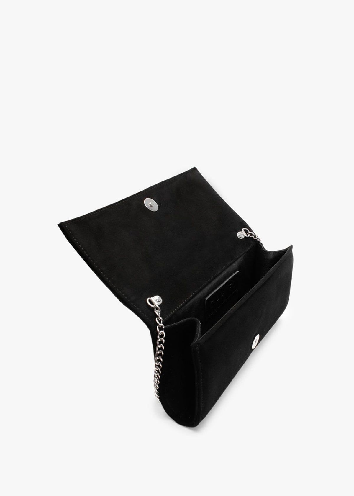 Nadia Black Suede Embellished Evening Bag