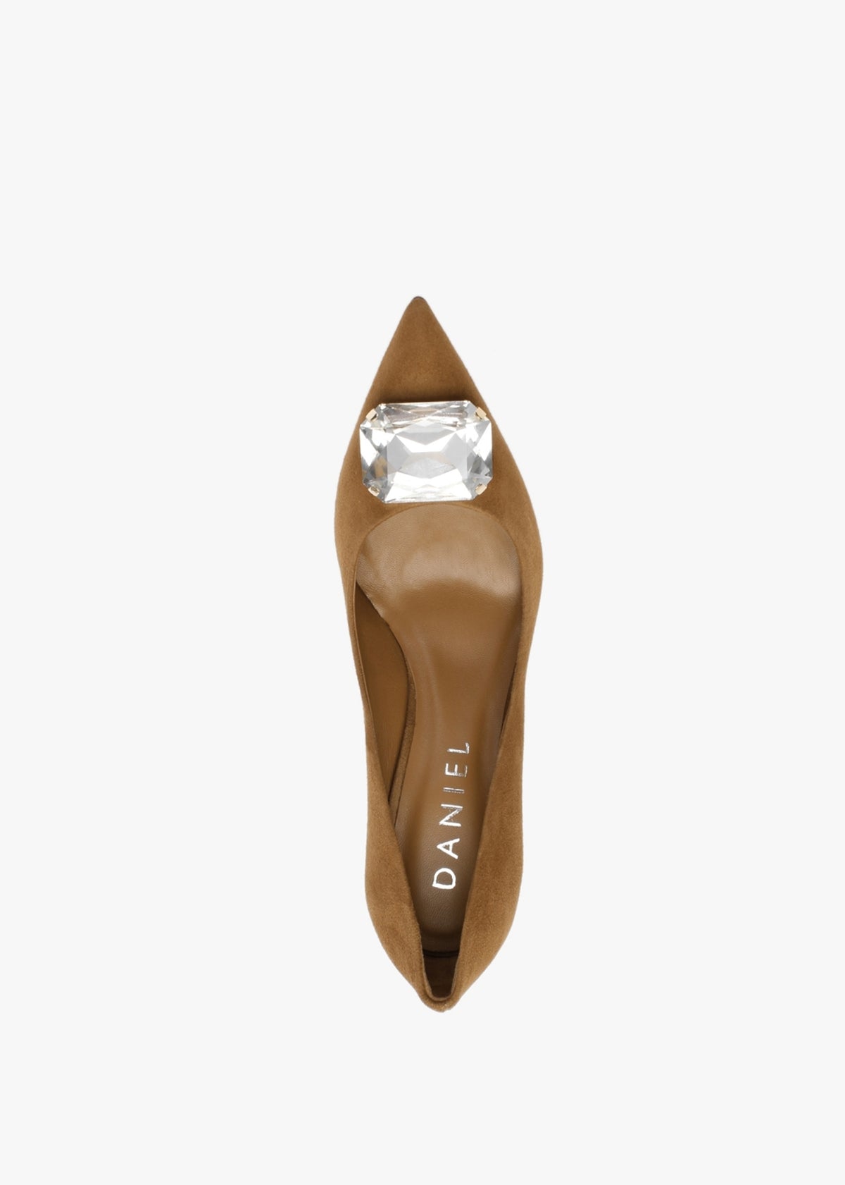 Natalia Tan Suede Jewelled Court Shoes
