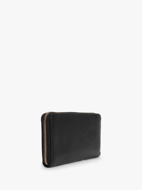 The Leather Continental Black Wallet