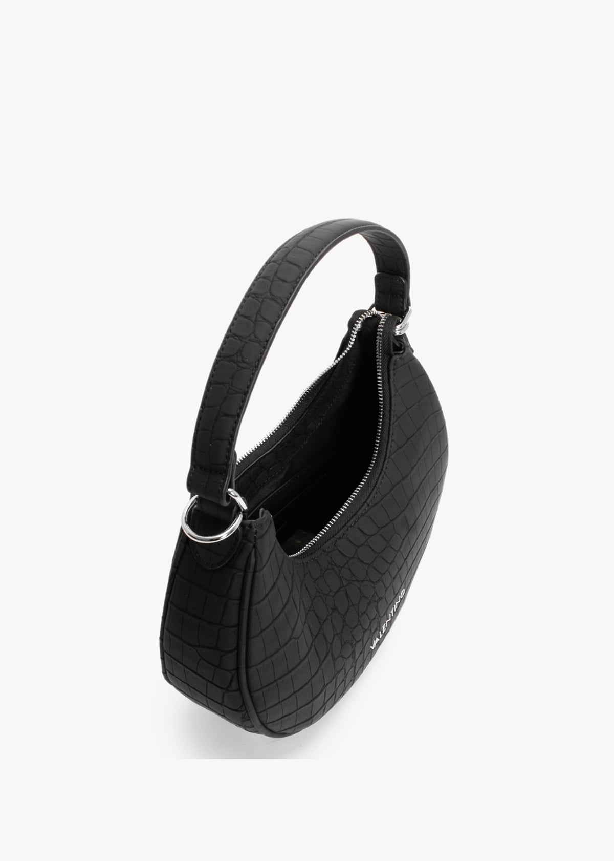 Coconut Black Moc Croc Hobo Bag